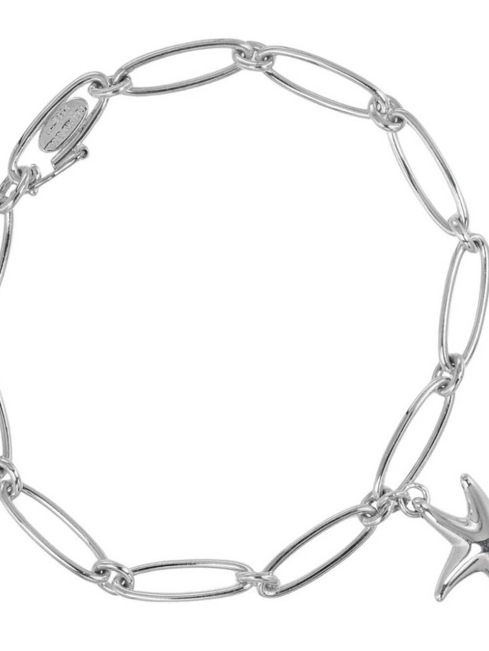 TIFFANY&Co. Star fish Bracelet Oval link Silver925 Women